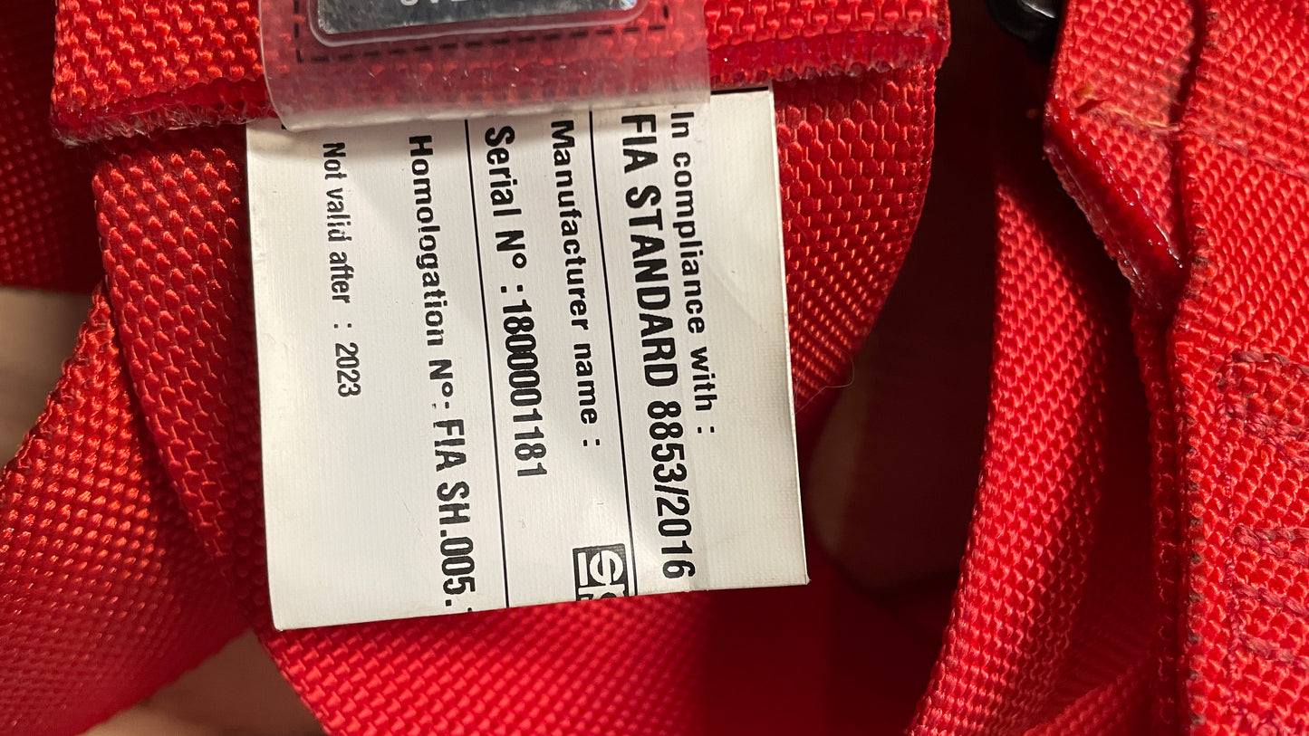 Sparco (RED) 6-Point Steel 3" Seat Belt   "FIA EXPIRED"