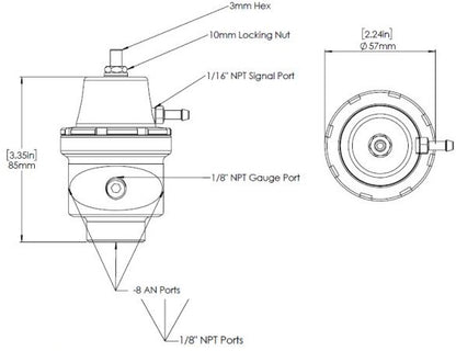 Turbosmart FPR8 Fuel Pressure Regulator Suit -8AN