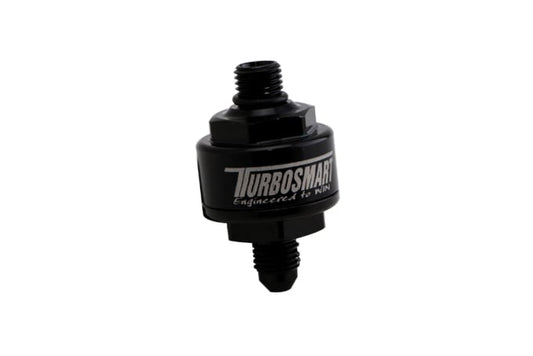 TURBOSMART Turbo Oil Feed Filter, -4 AN/ORB, Billet Aluminum, Black Anodized