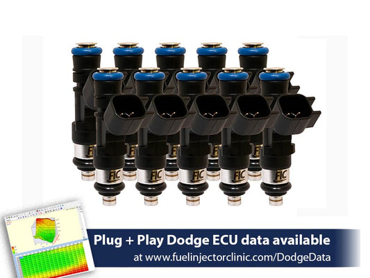 1000cc FIC Fuel Injector Clinic Injector Set for Dodge Viper ZB2 ('08-'10) VX1 ('13-'17)