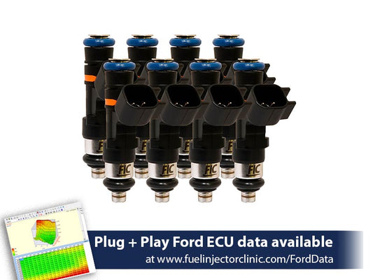 1000cc (85 lbs/hr at 43.5 PSI fuel pressure) FIC Fuel  Injector Clinic Injector Set for Ford Shelby GT500 (2007-2014)(High-Z)
