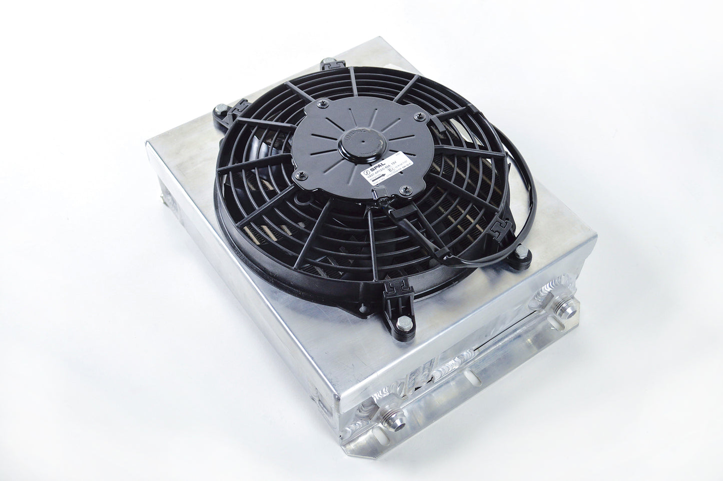CSF 13.8in x 10in Dual Fluid Bar & Plate HD Oil Cooler w/9in SPAL Fan