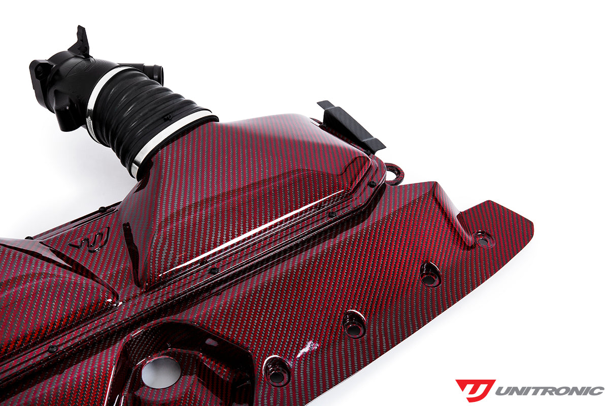 Unitronic Carbon Fiber Intake & Turbo Inlets for C8 RS 6/RS 7 Red 